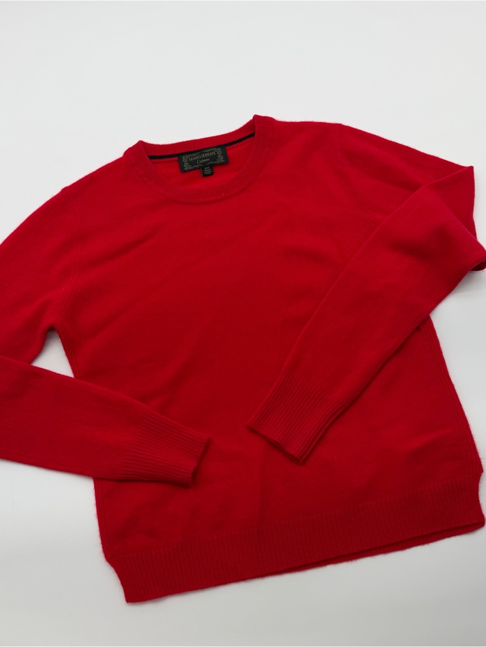Mario Serrani cashmere Red Crewneck Sweater